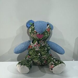 Floral Blue Stuffed Animal Toy